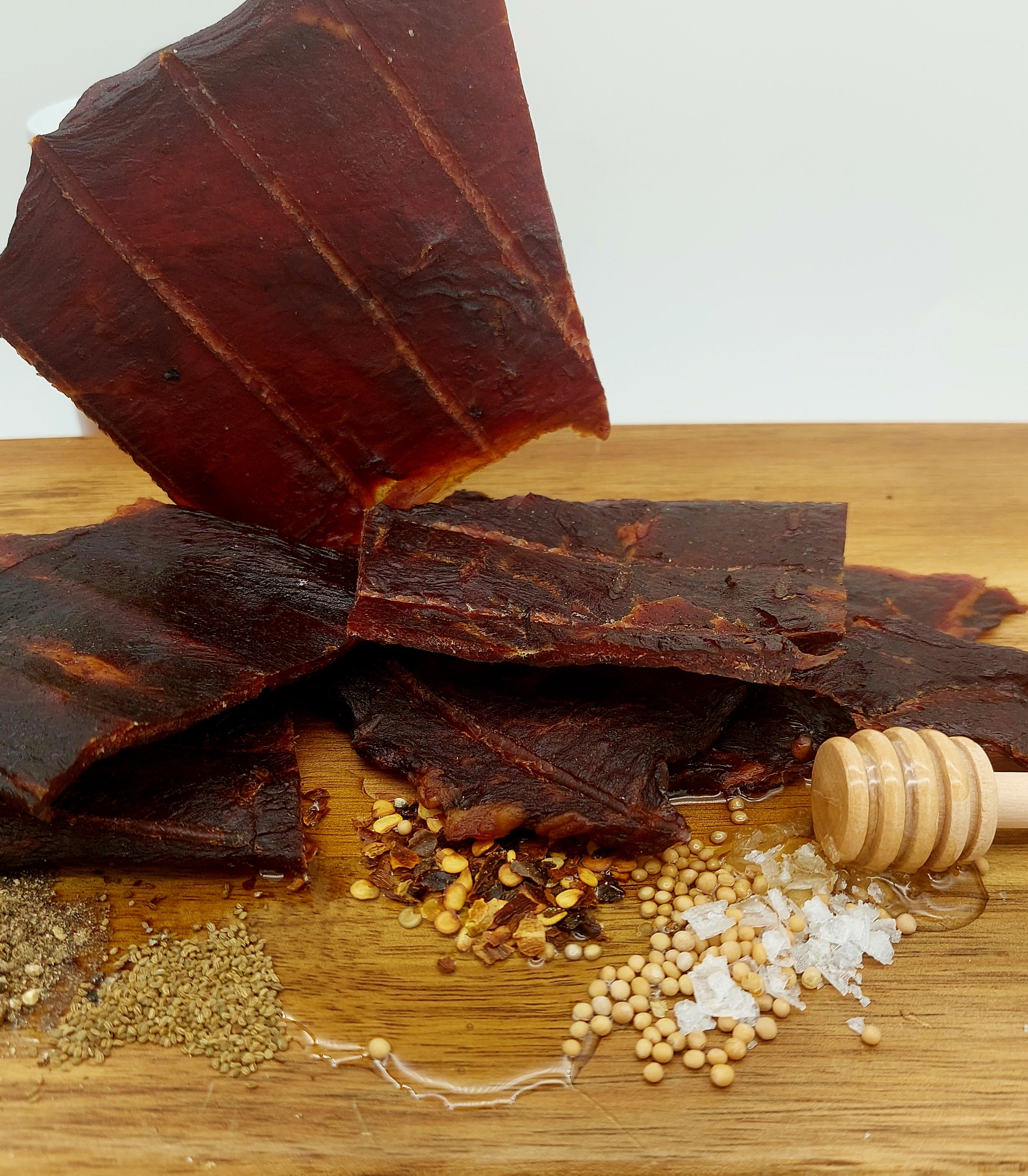 Beef Jerky Glazed with Raw Honey