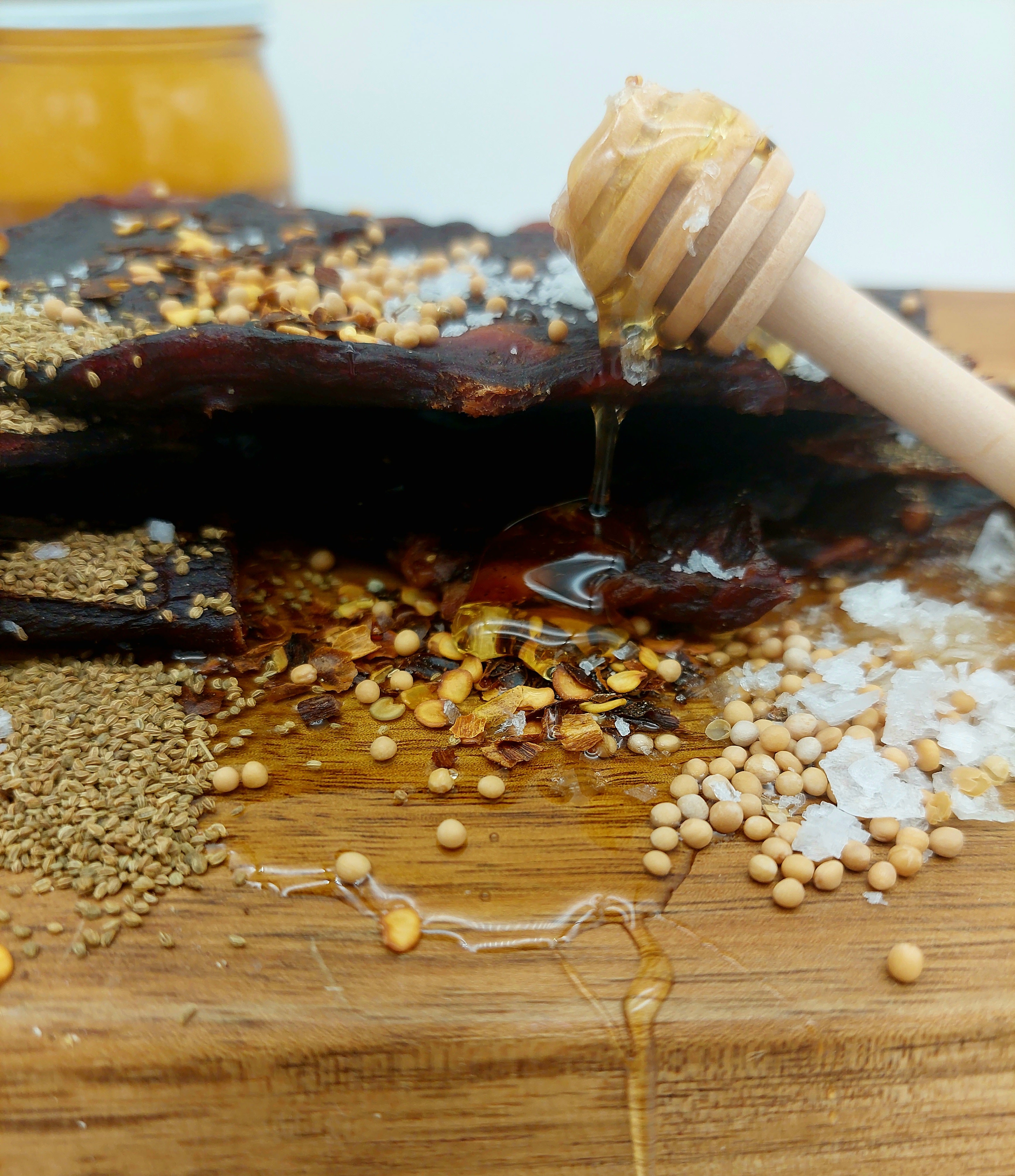 Beef Jerky Glazed with Raw Honey