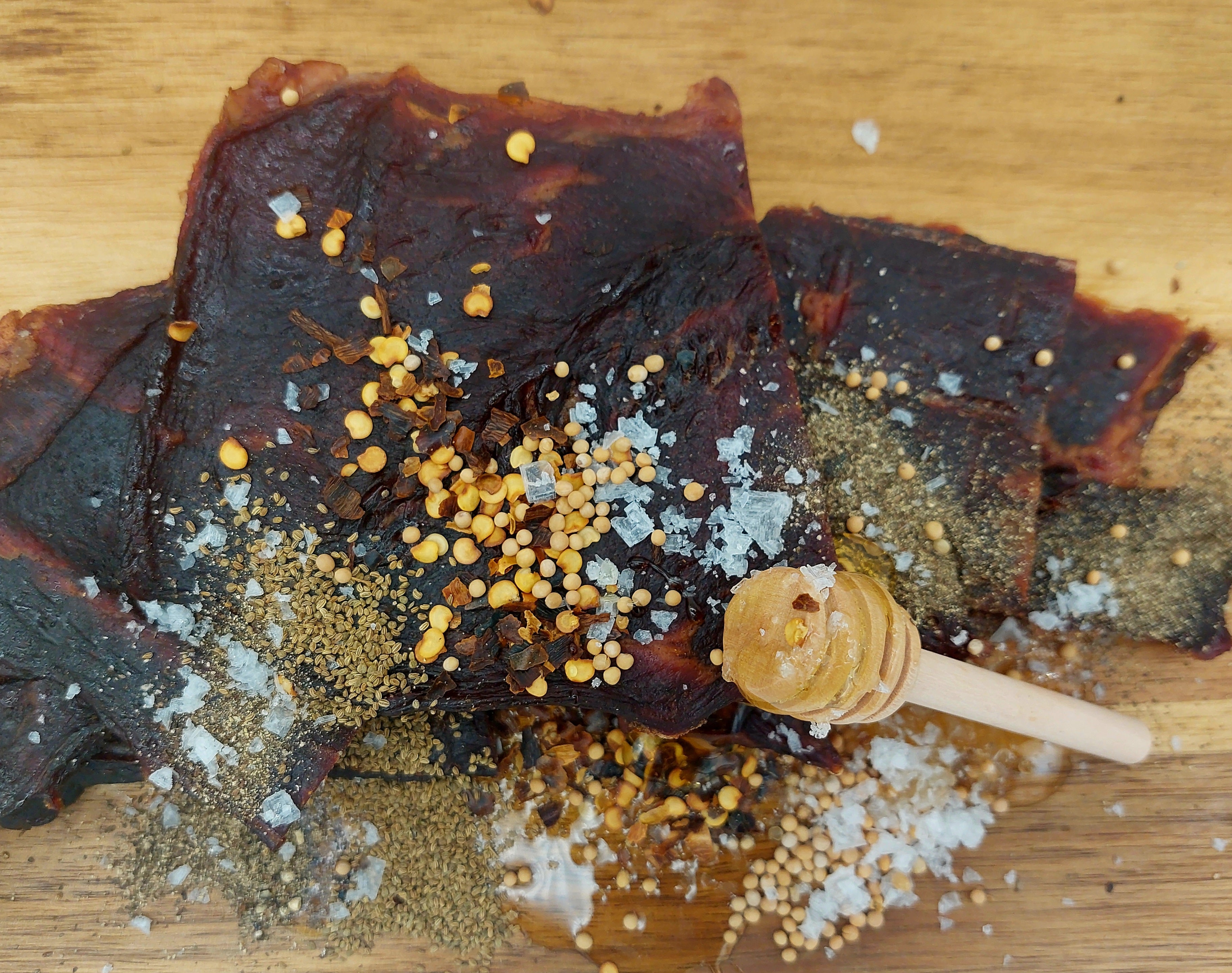 Beef Jerky Glazed with Raw Honey