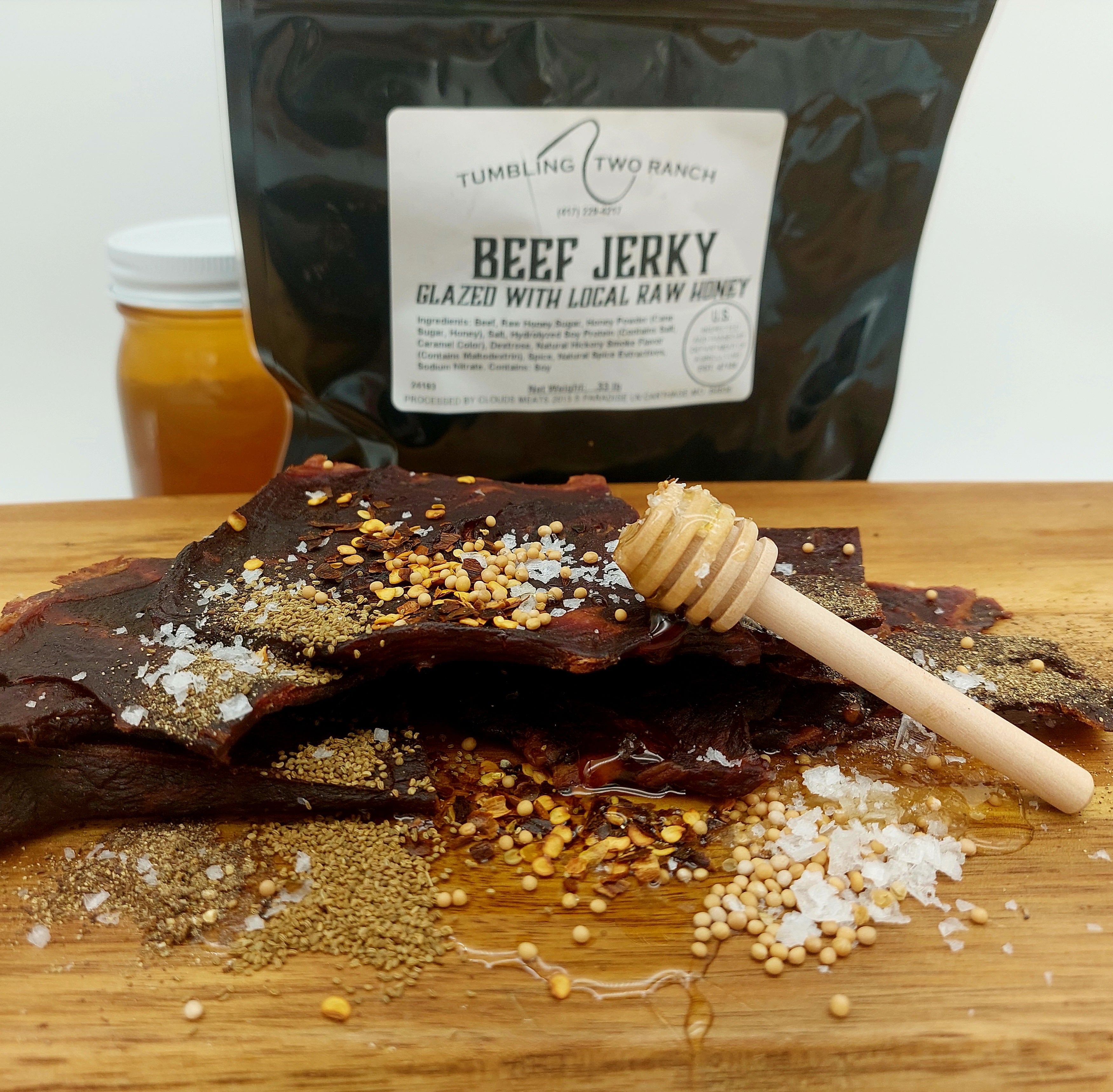 Beef Jerky Glazed with Raw Honey